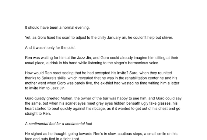 write fanfiction for you